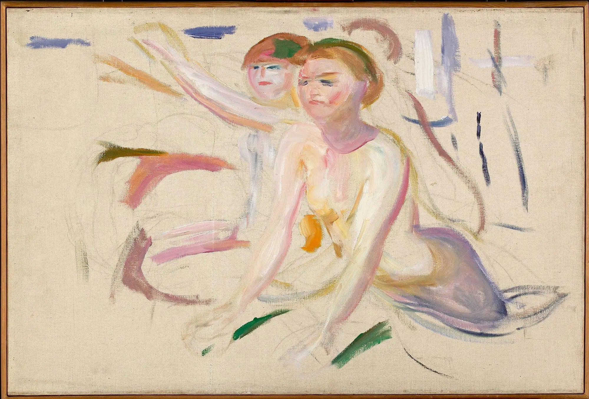 Femmes se baignant - Edvard Munch image 1 copie peinte à la main à l’huile