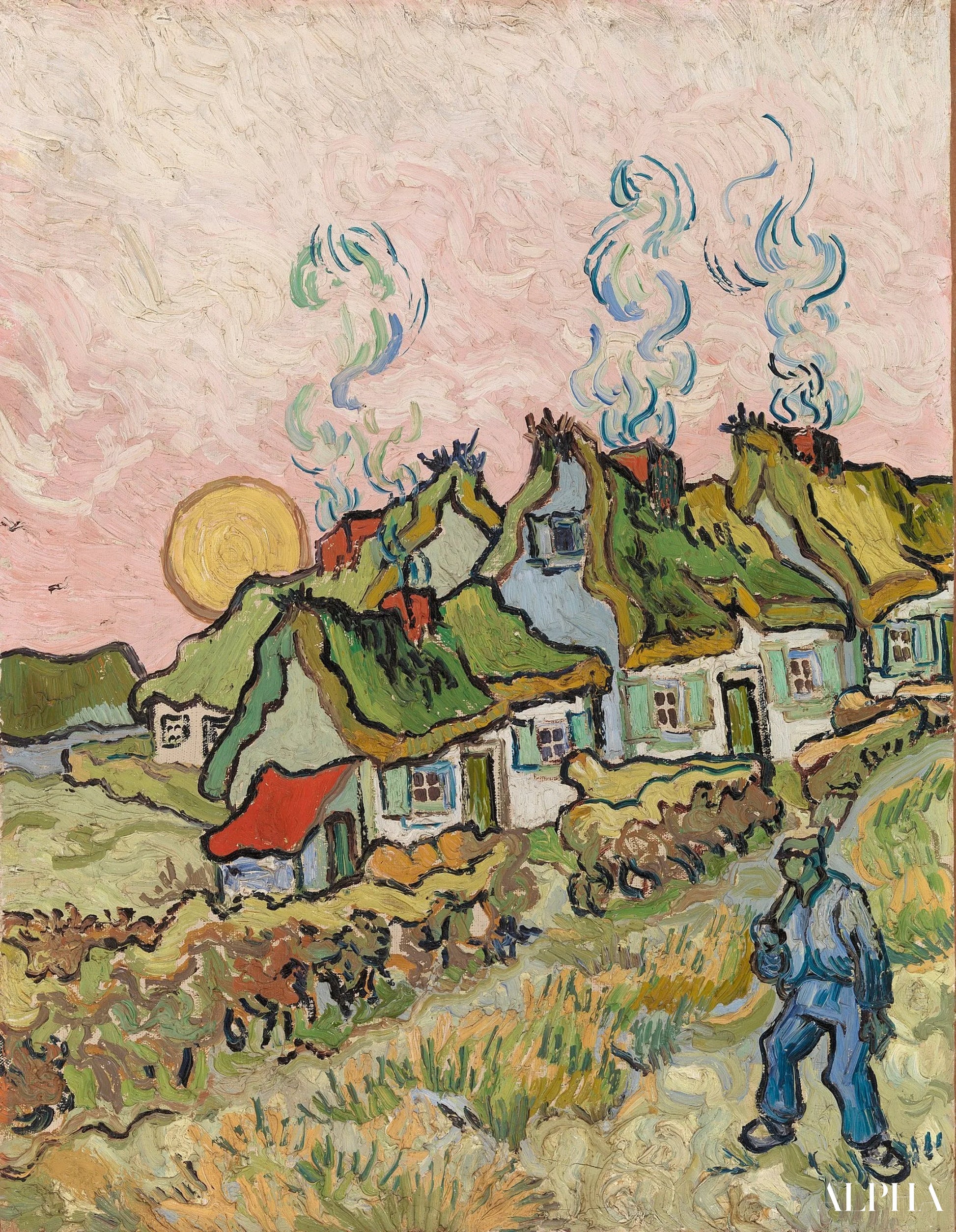 Sunset Farm - Van Gogh - High-end reproductions of paintings and artworks