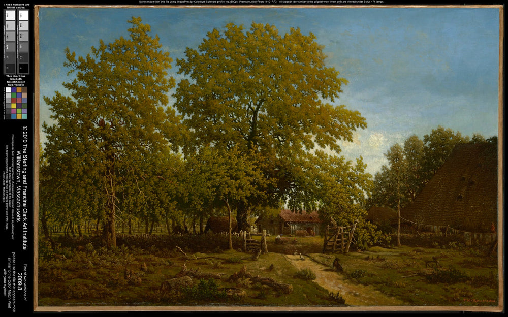 Ferme dans les Landes - Théodore Rousseau image 1 copie peinte à la main à l’huile
