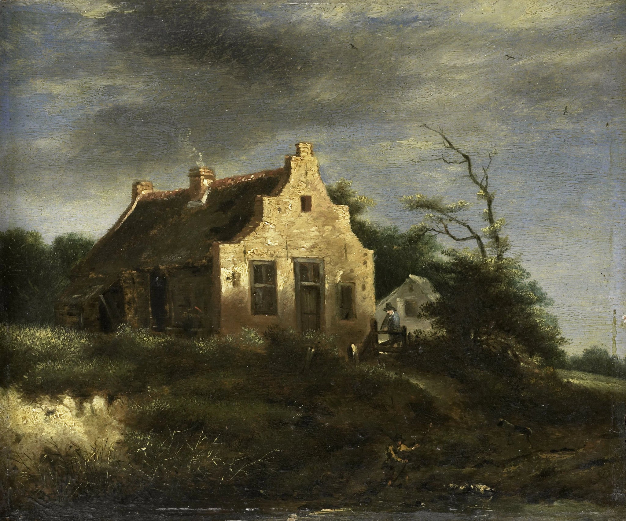 Ferme dans un paysage de dunes boisées - Jacob van Ruisdael