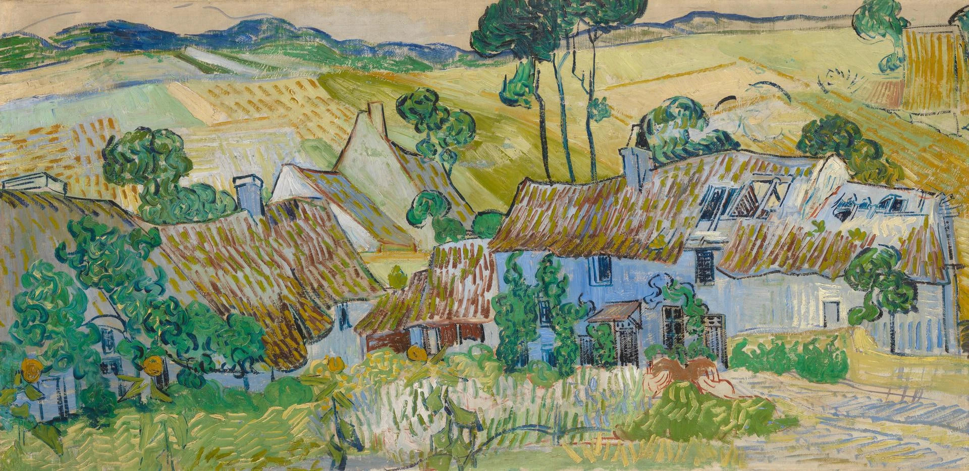 Fermes près d’Auvers de Vincent van Gogh, 1890, National Gallery