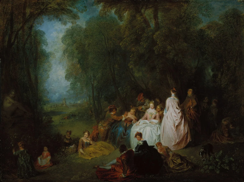 Fête champêtre - Antoine Watteau
งานปาร์ตี้กลางแจ้ง - อองตวน วัตต์โซ