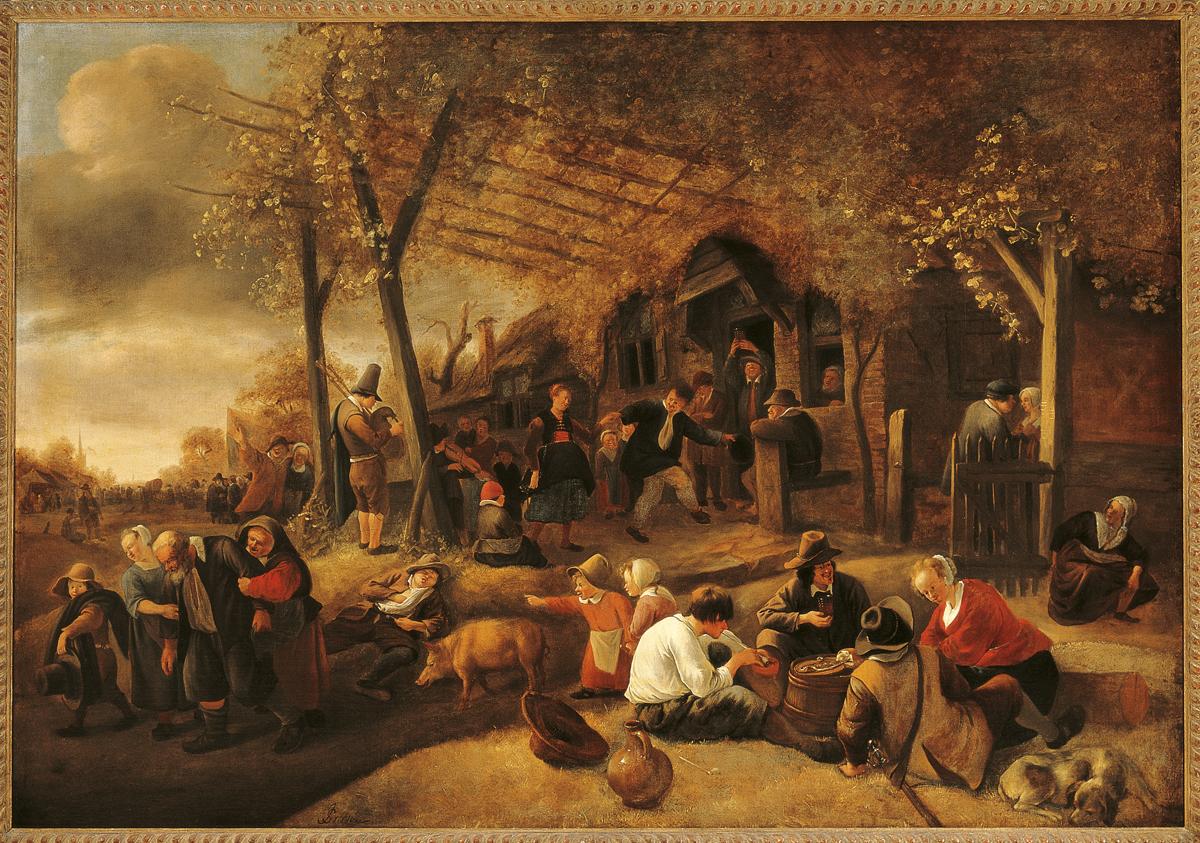 Fête des agriculteurs - Jan Steen image 1 reproduction de peinture à l’huile