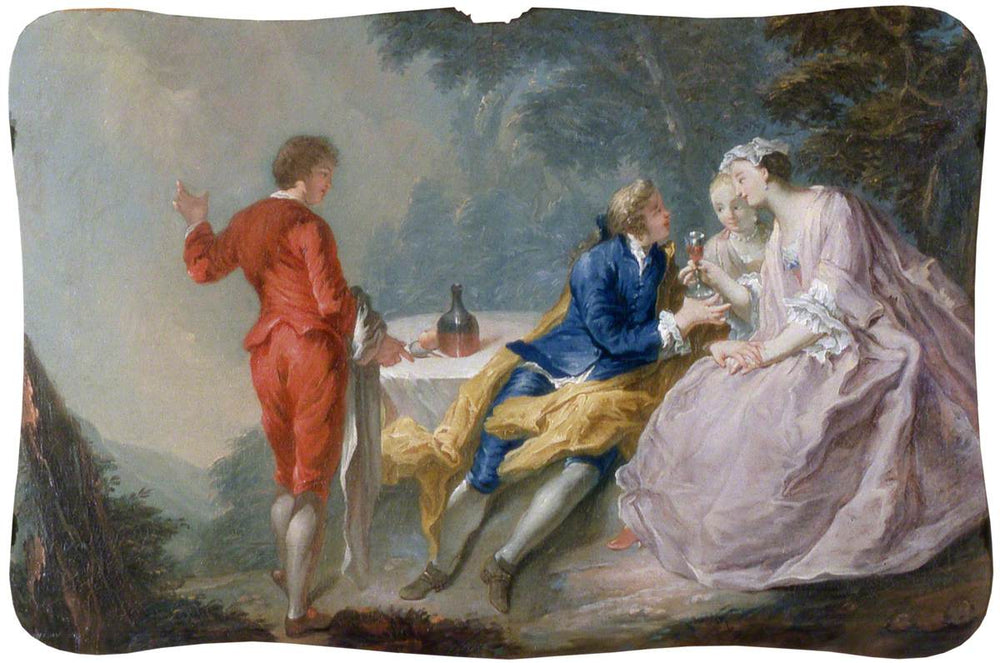 Fête galante : pièce de conversation - Antoine Watteau - Alpha Reproduction