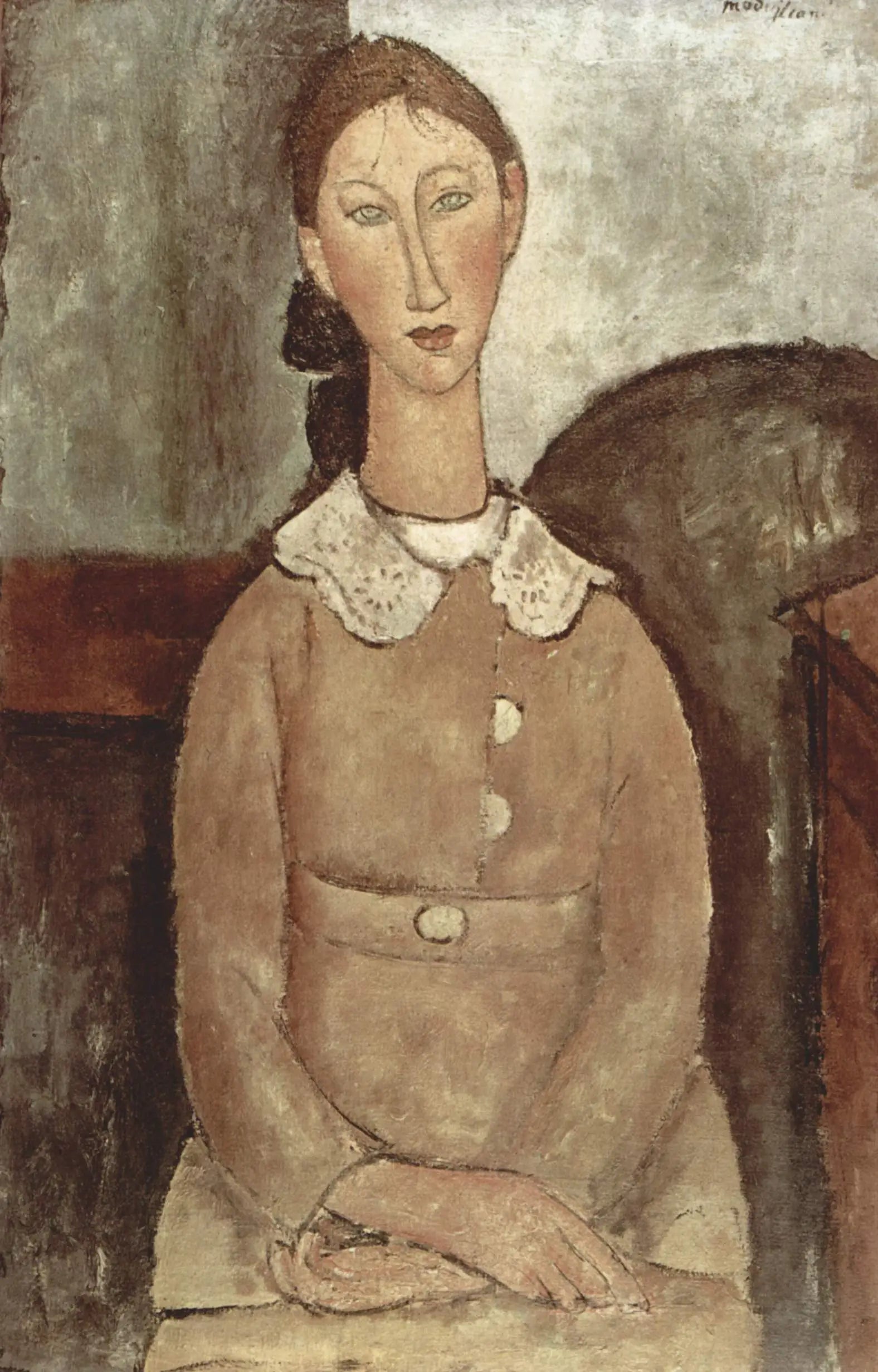 Reproduction du tableau « Filet en robe jaune - Amedeo Modigliani » par Alpha Reproduction en peinture à l’huile