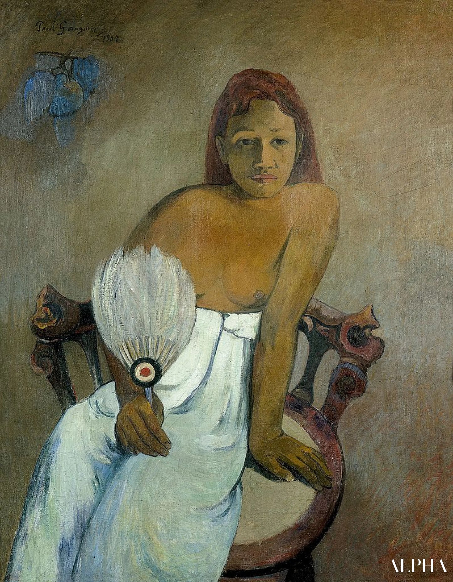Girl with Fans - Paul Gauguin - High-end reproductions of paintings and artworks