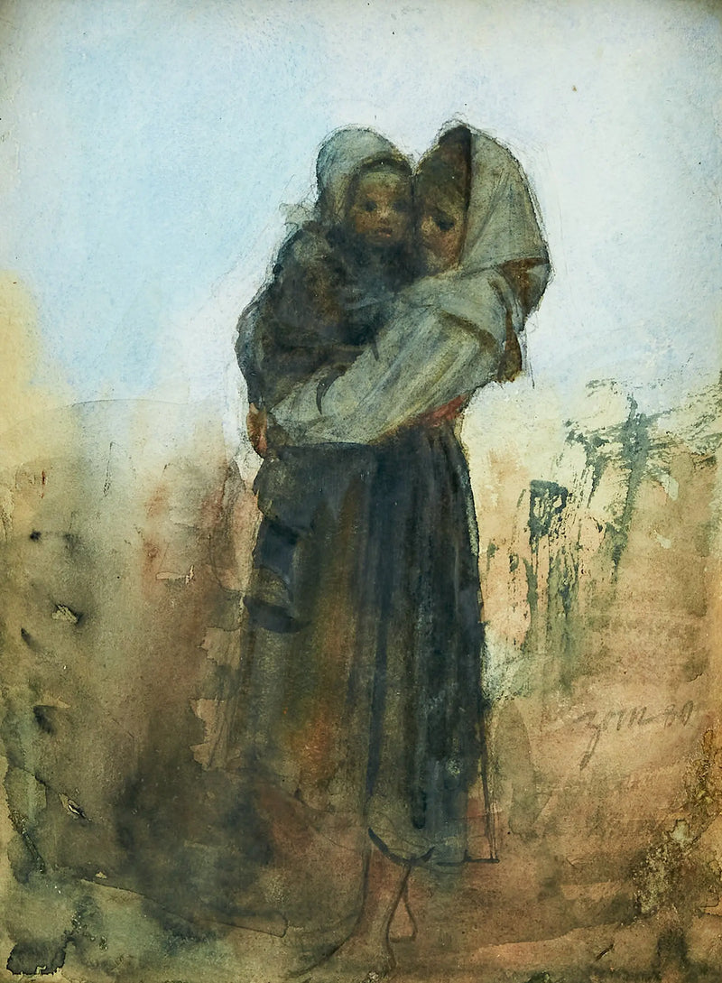 เด็กหญิงพร้อมเด็กทารก - แอนเดอร์ส ซอร์น