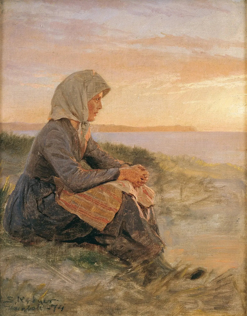 เด็กสาวชาวประมงนั่งอยู่, Hornbæk - Peder Severin Krøyer