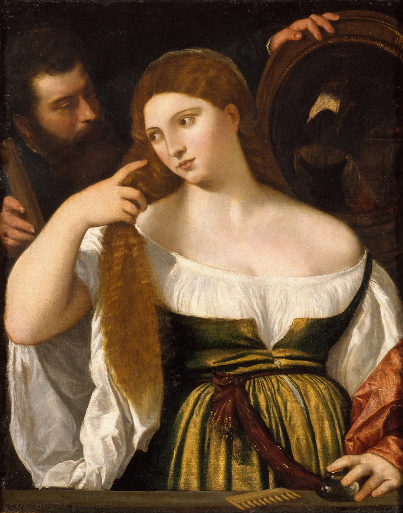 เด็กหญิงหน้ากระจก - Titian
