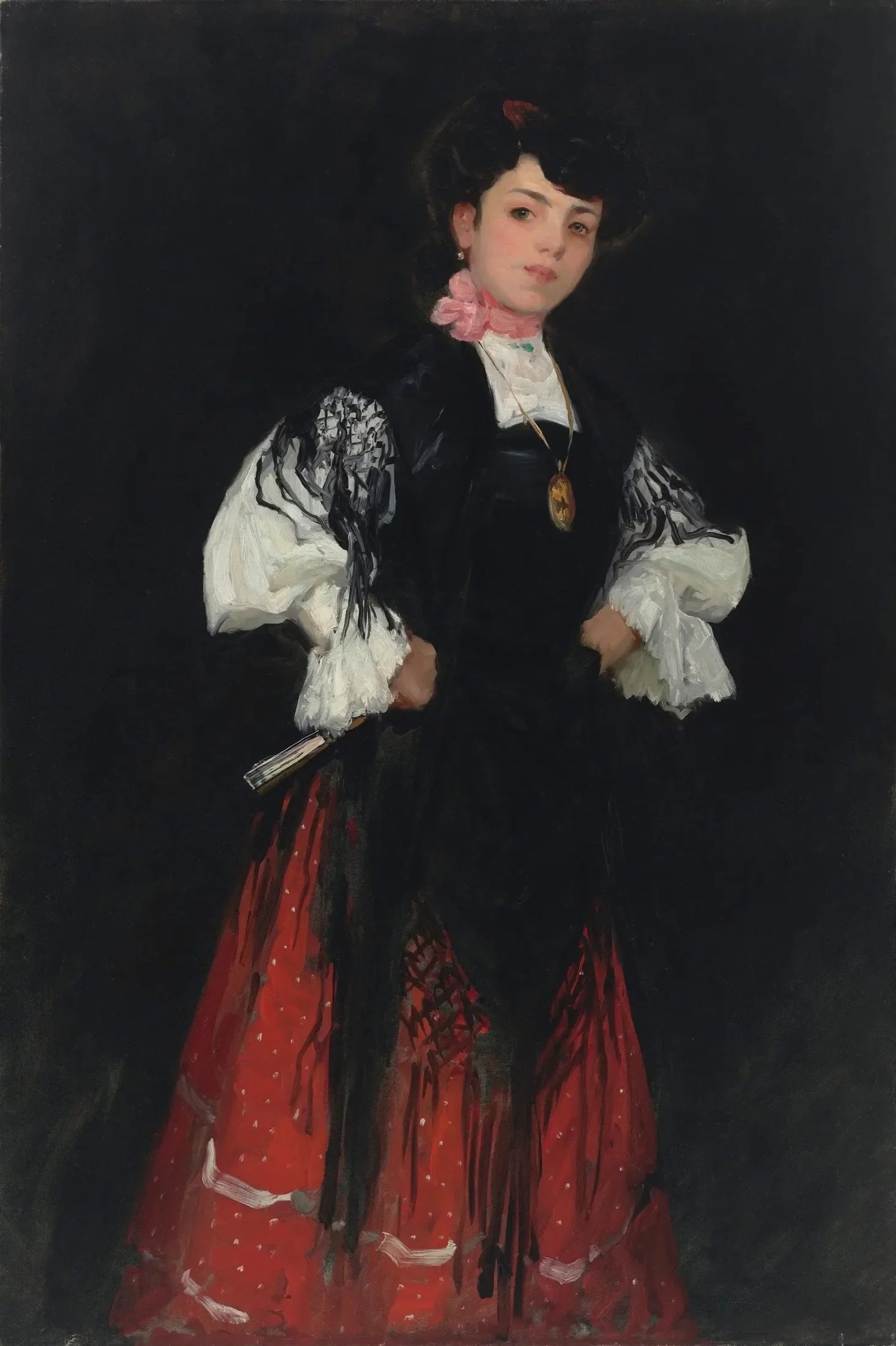 Fille espagnole de Madrid (Una Chula) - Robert Henri image 1 tableau peint à l’huile sur toile