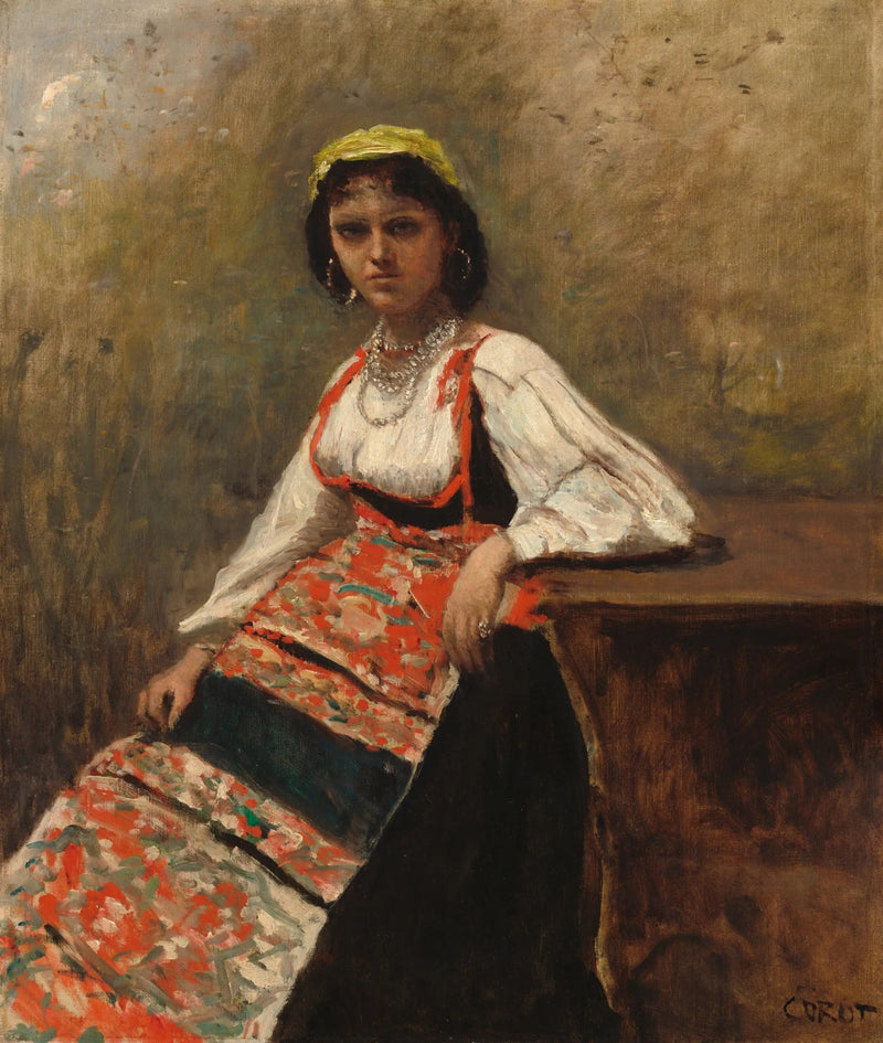 สาวอิตาเลียน - Jean-Baptiste Camille Corot