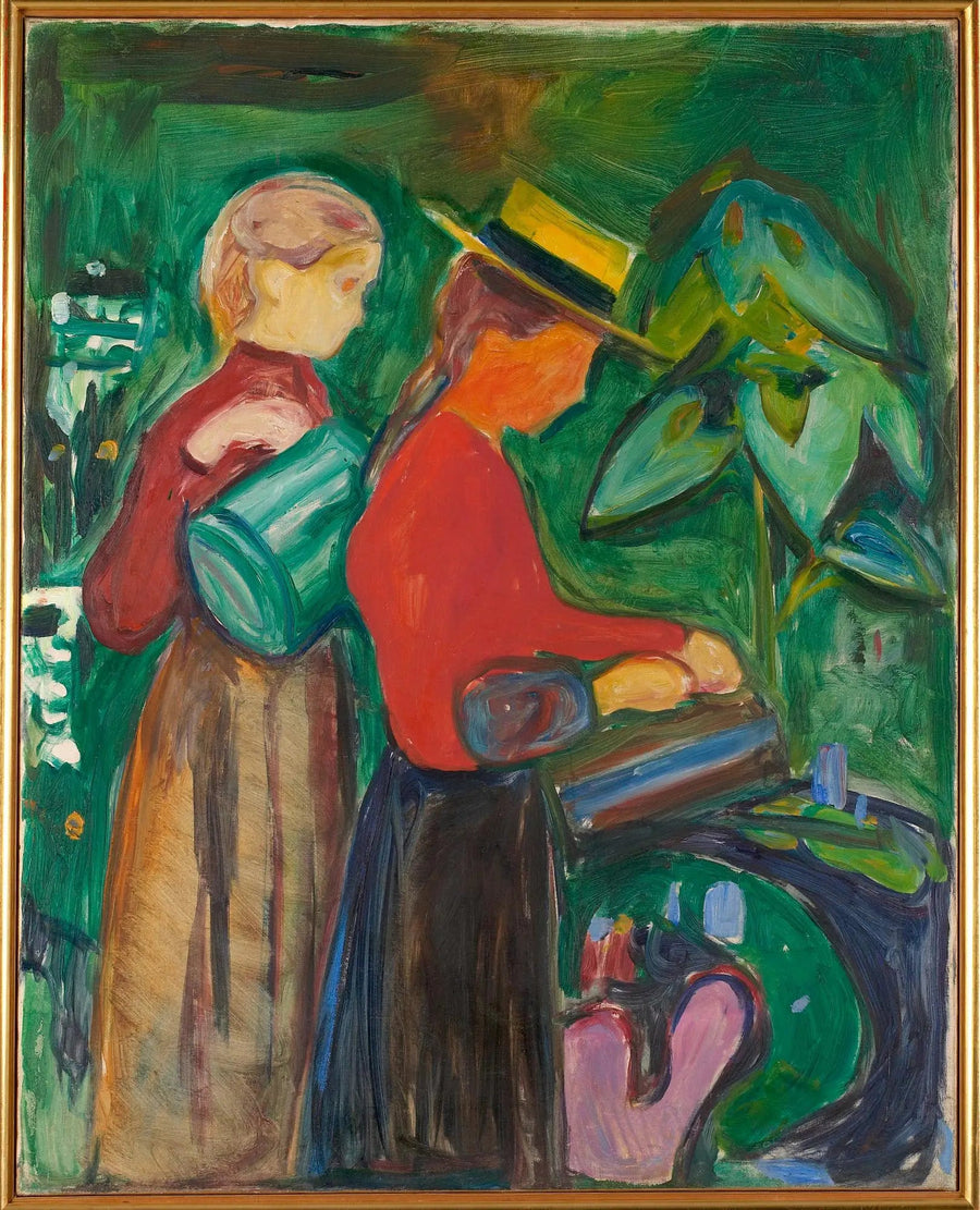 เด็กหญิงรดน้ำดอกไม้ (Frise Linde) - Edvard Munch