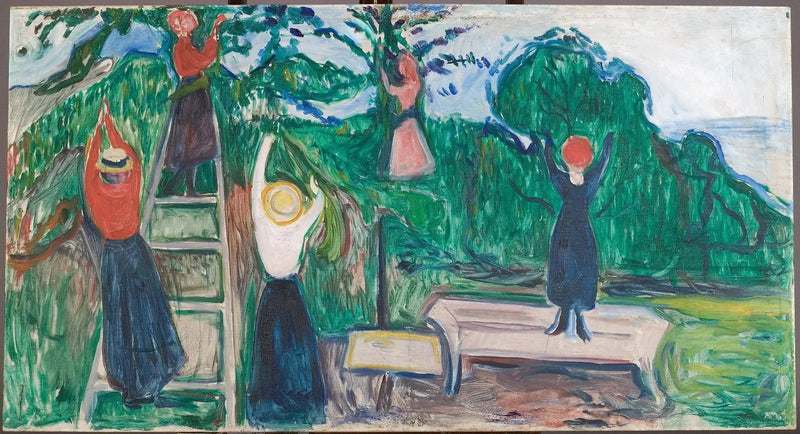 เด็กหญิงเก็บผลไม้ (Frise Linde) - Edvard Munch