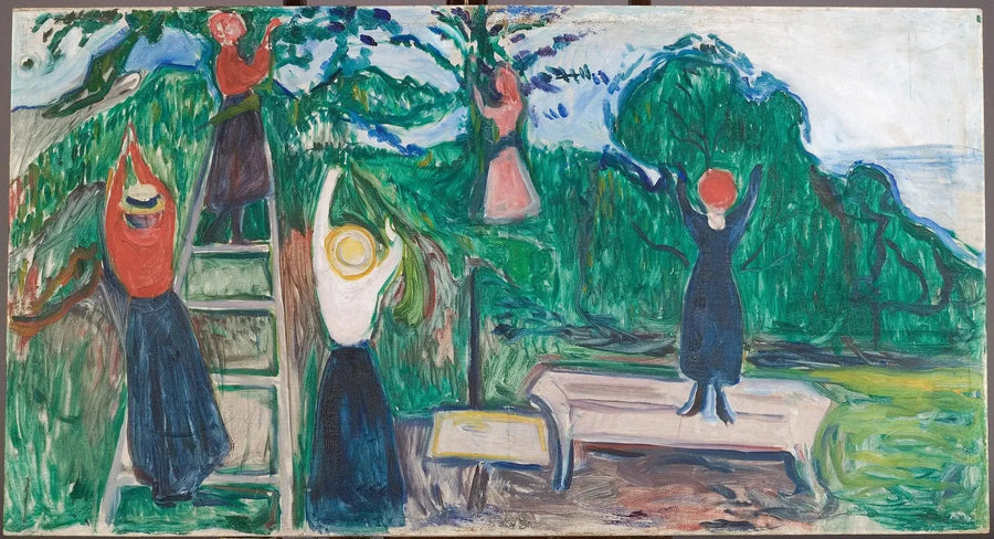 เด็กหญิงเก็บผลไม้ (Frise Linde) - Edvard Munch