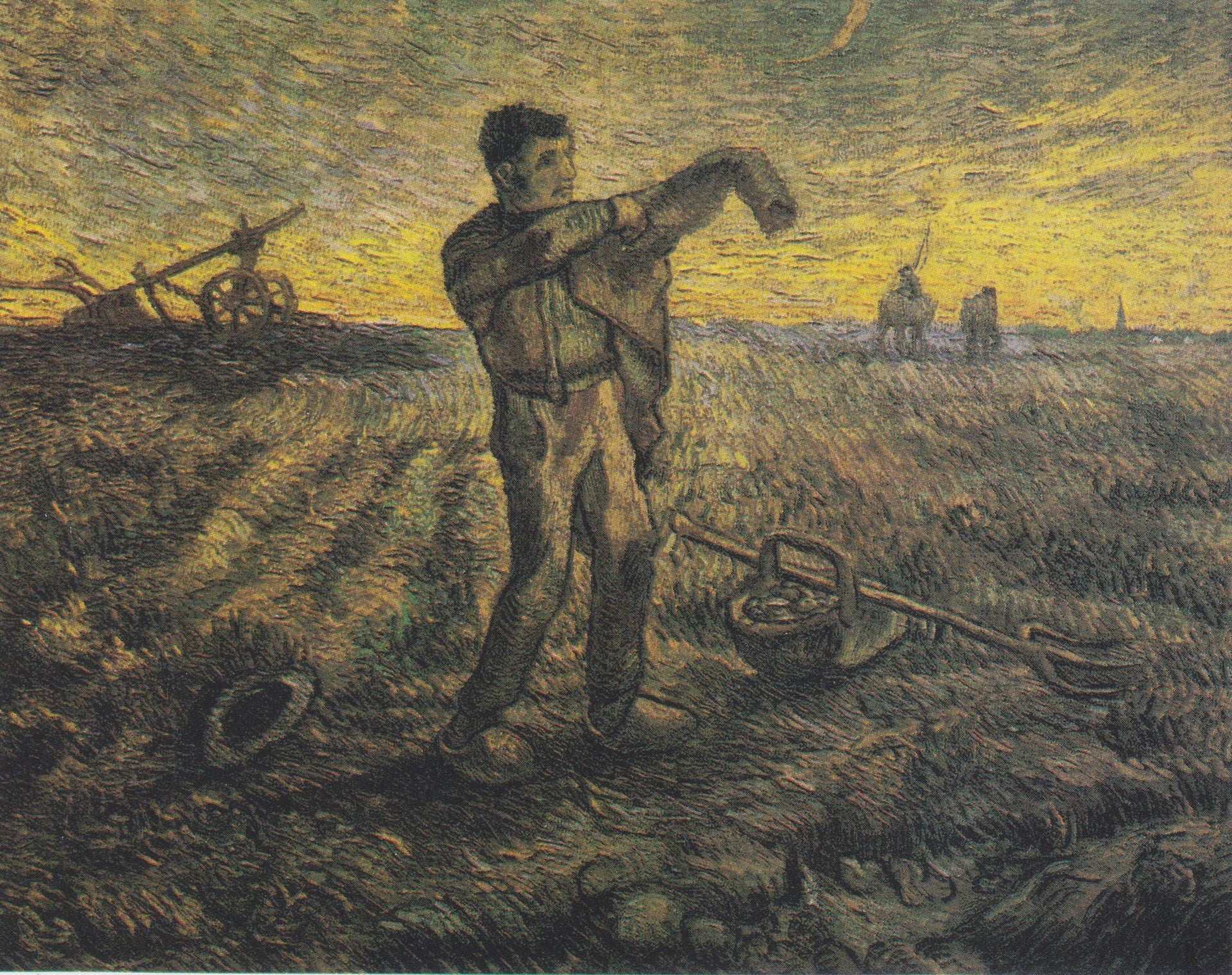 La Fin de la journée d’après Millet de Vincent van Gogh, F649 JH1835, Menard Art Museum