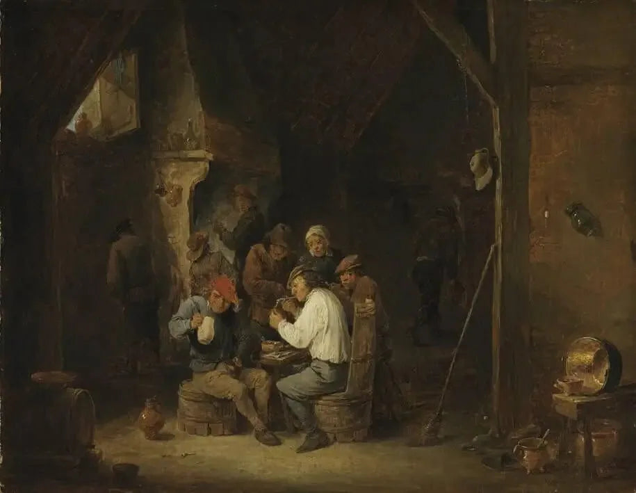 Flämische Dorfkneipe - David Teniers le Jeune image 1 reproduction de peinture à l’huile