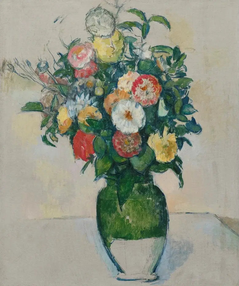 ดอกไม้ในกระถางมะกอก - Paul Cézanne