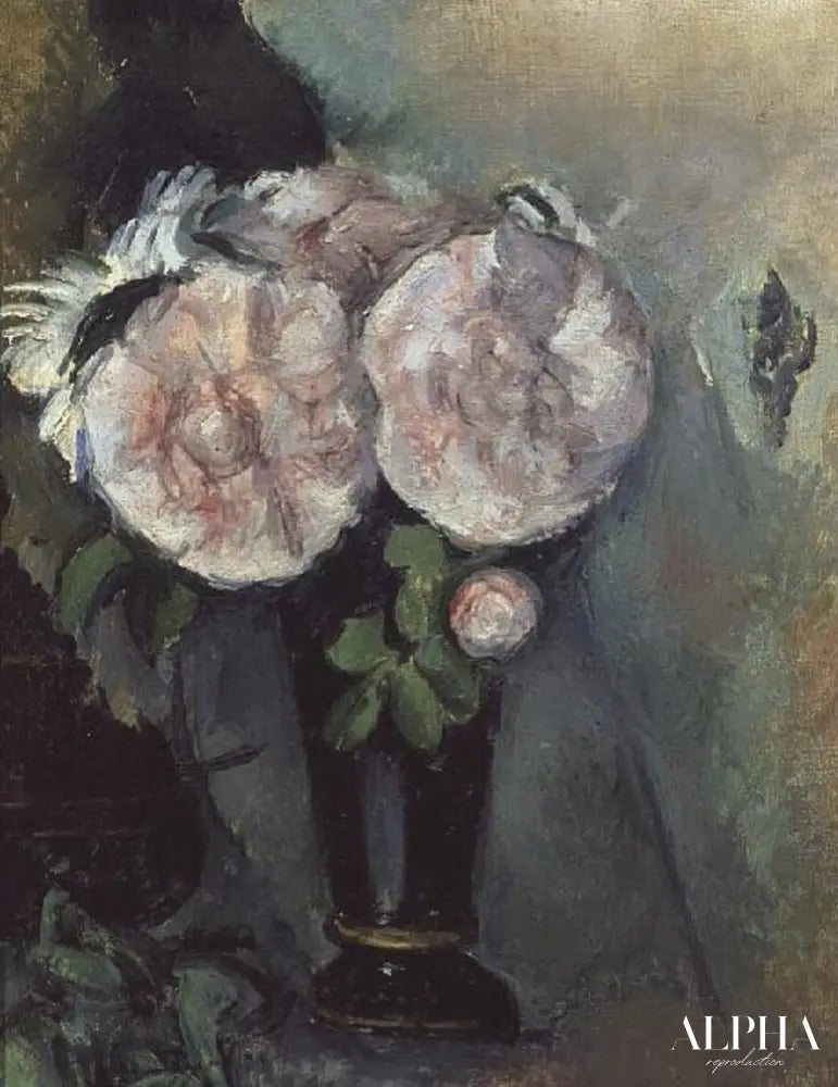 Fleurs dans un vase bleu I - Paul Cézanne - Reproductions de tableaux et peintures haut de gamme