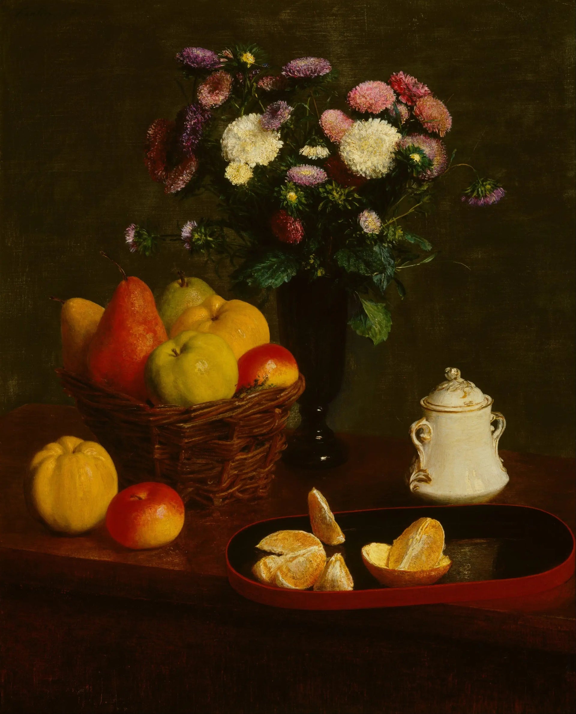 Fleurs et Fruits - Henri Fantin-Latour image 1 reproduction artisanale de tableau