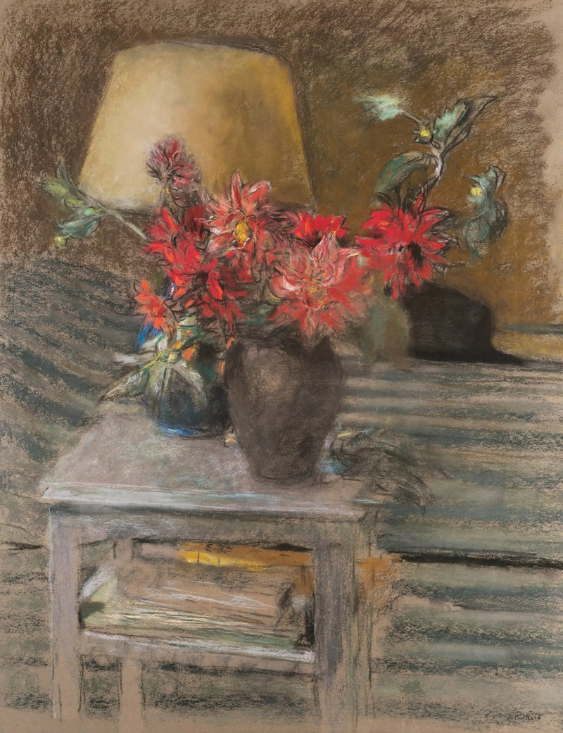 ดอกไม้บนโต๊ะ - Édouard Vuillard