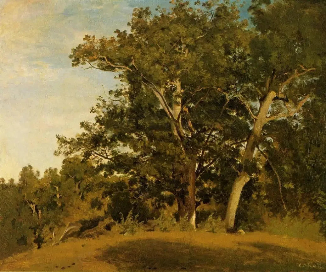 Fontainebleau – Aux gorges d'Apremont - Jean-Baptiste Camille Corot image 1 reproduction artisanale de tableau