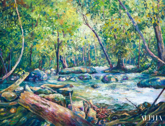 Forest Landscape - Kanchana | 50 x 40 cm Reproductions de tableaux à la peinture à l’huile