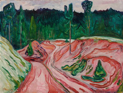 Reproduction du tableau « Forêt de Thuringe - Edvard Munch » par Alpha Reproduction en peinture à l’huile