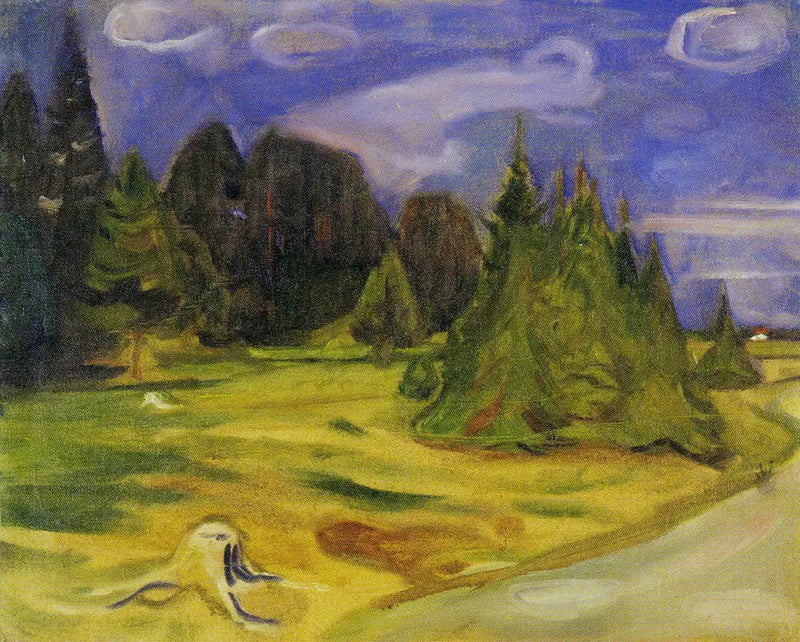 ป่าในเส้นทางของ Borre - Edvard Munch