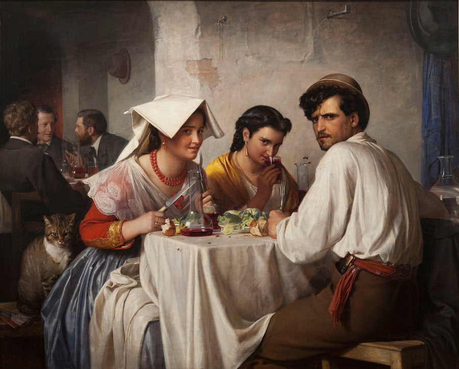 Dans une auberge romaine - Carl Bloch