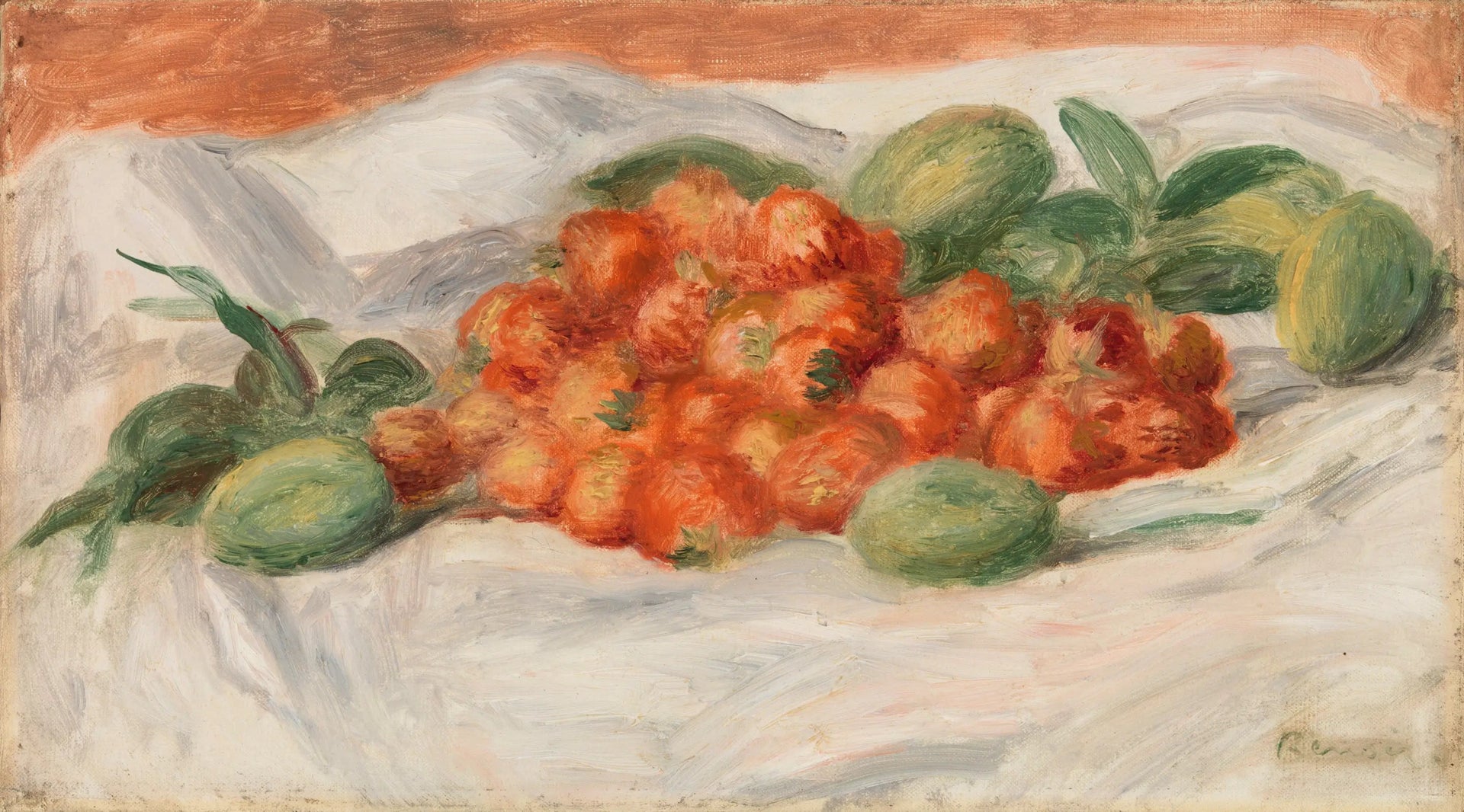 Fraises et amandes - Pierre-Auguste Renoir image 1 reproduction de peinture à l’huile