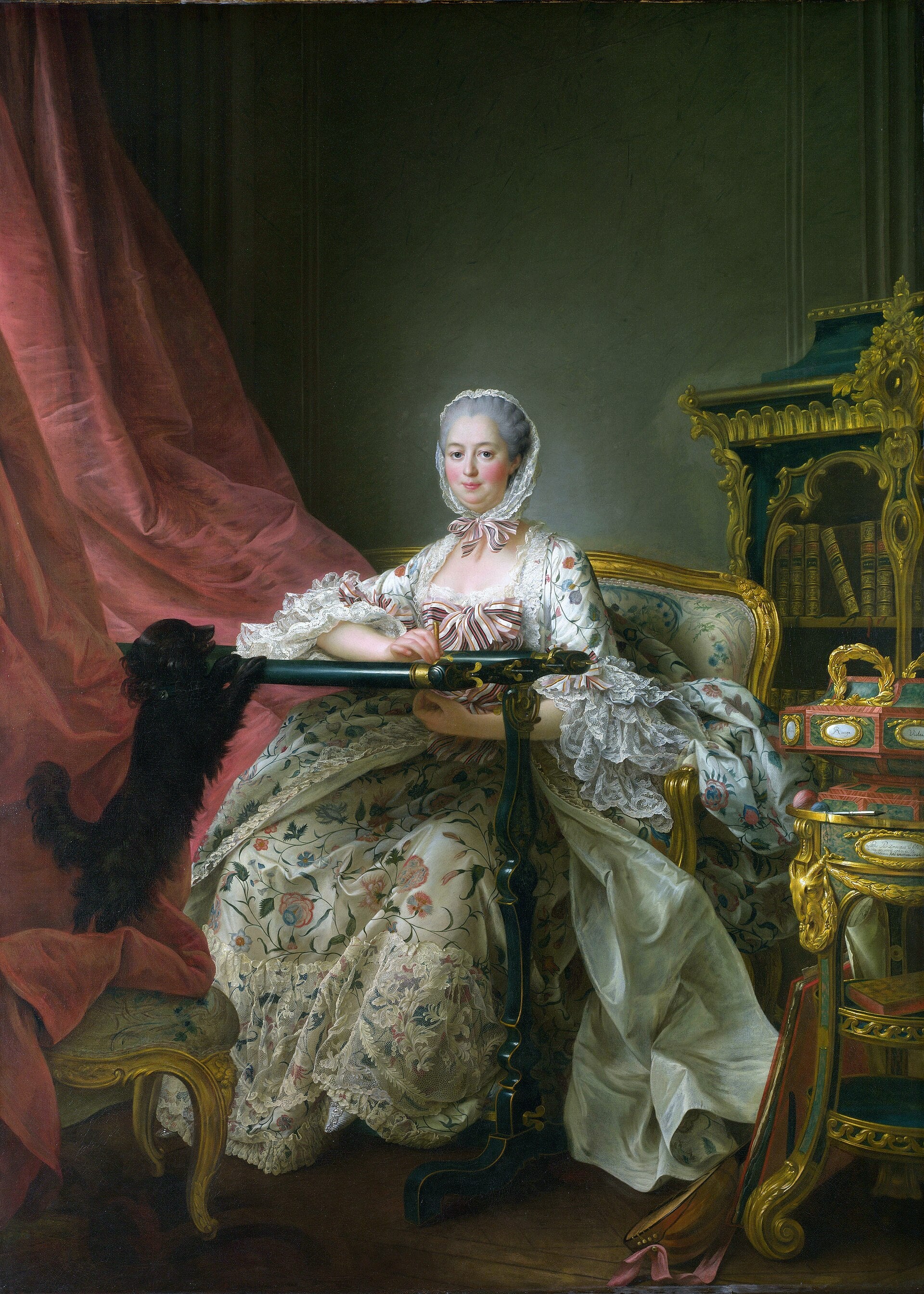 Madame de Pompadour à son métier à broder - François-Hubert Drouais