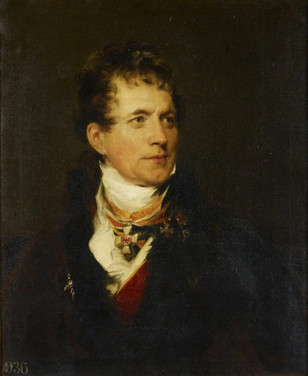 Frédéric, baron von Gentz (1764-1832) - Thomas Lawrence image 1 copie peinte à la main à l’huile