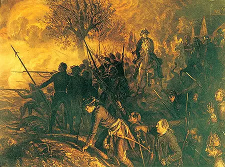 Frédéric et les siens à la bataille de Hochkirch - Adolph von Menzel - Alpha Reproduction