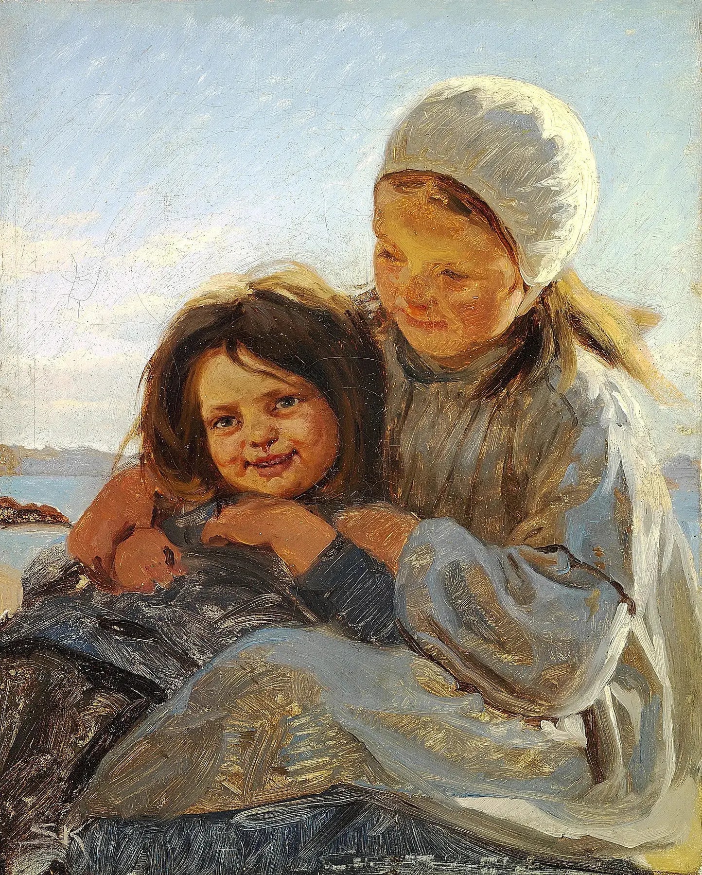 Frères et sœurs. - Peder Severin Krøyer image 1 reproduction réalisée par Alpha Reproduction