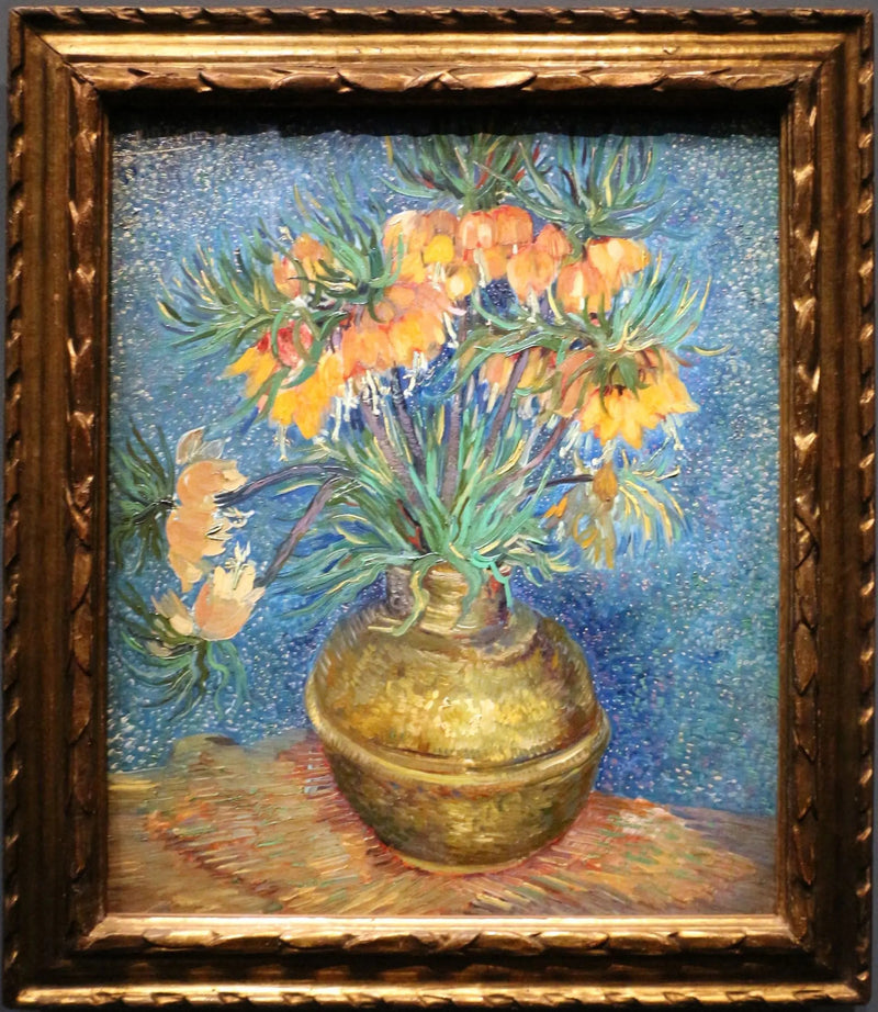 ดอกฟริติลลารีส มงกุฎจักรพรรดิในแจกันทองแดง - Vincent van Gogh