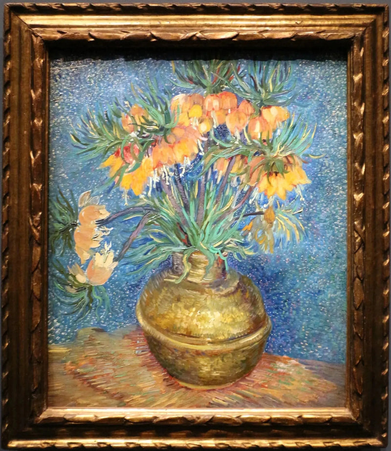 ดอกฟริติลลารีส มงกุฎจักรพรรดิในแจกันทองแดง - Vincent van Gogh