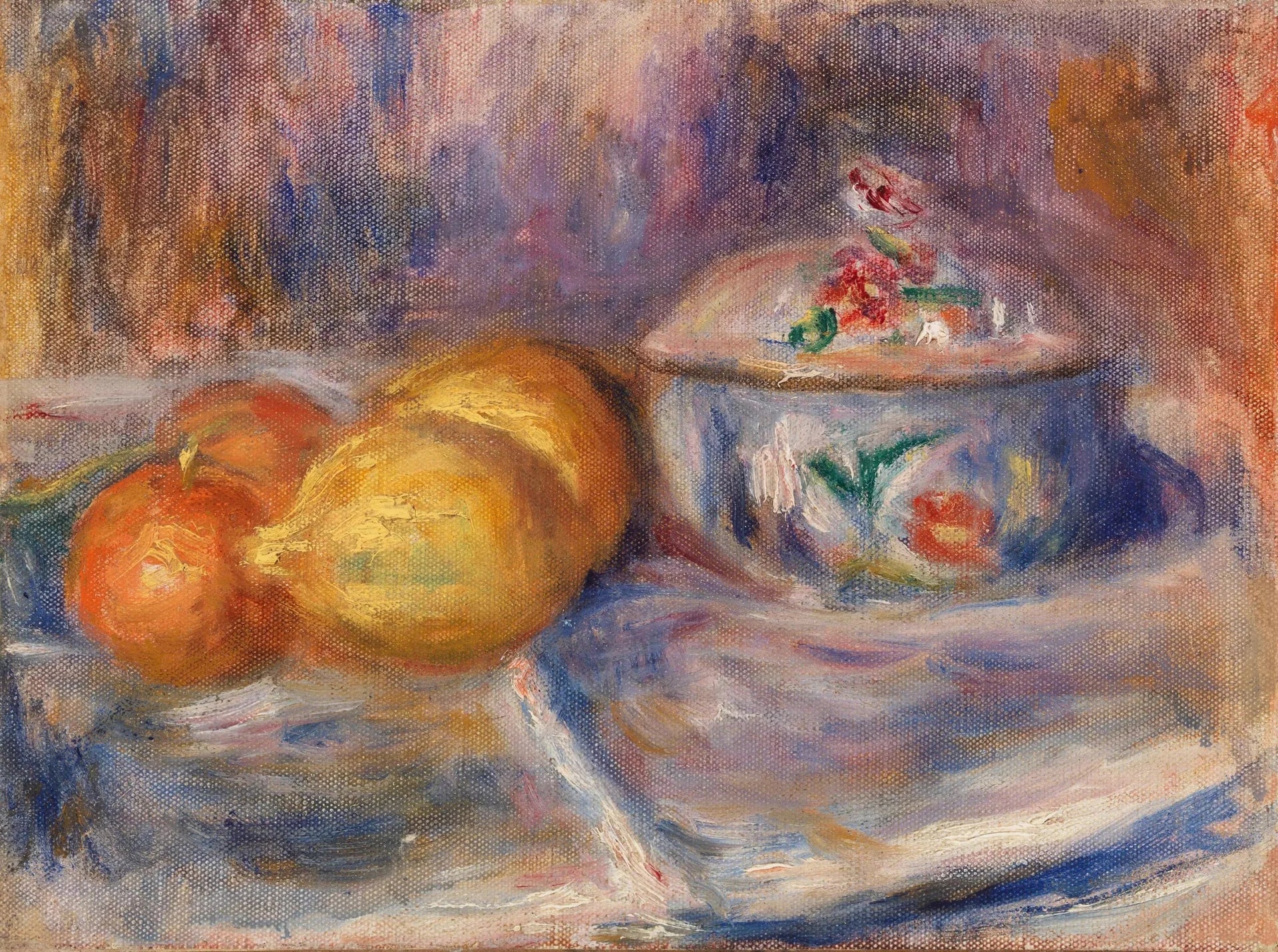 Fruits et Bonbonnière - Pierre-Auguste Renoir image 1 copie de tableau peinte à la main