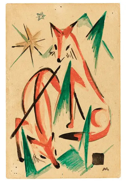 Füchse - Franz Marc image 1 reproduction réalisée par Alpha Reproduction