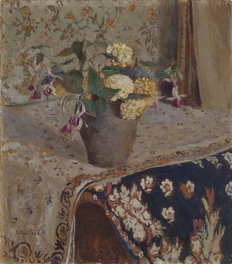 เฟียสเซียและดอกคาร์เนชั่นอินเดีย - Édouard Vuillard
