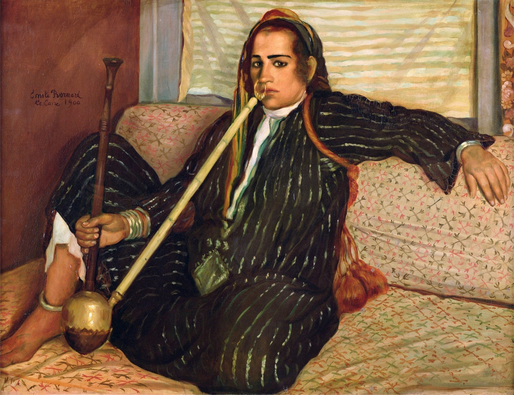 Fumeuse de haschisch - Émile Bernard image 1 reproduction artisanale de tableau