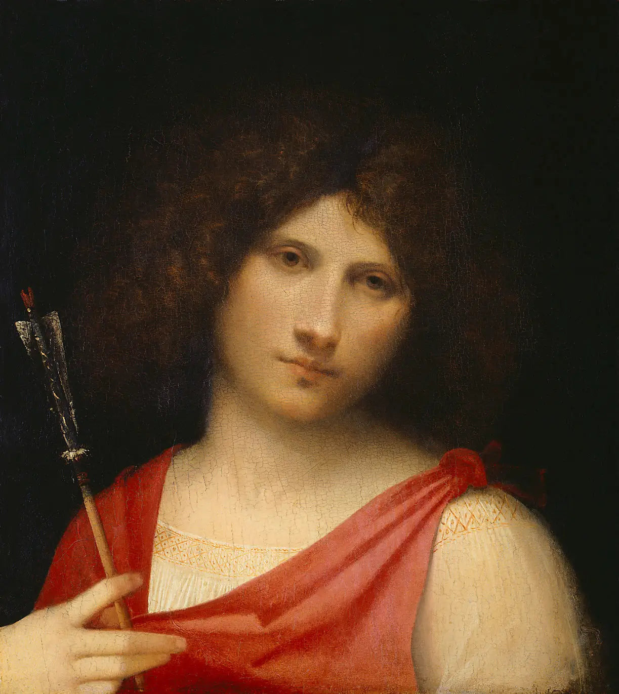 Garçon à la flèche - Giorgione image 1 reproduction artisanale de tableau