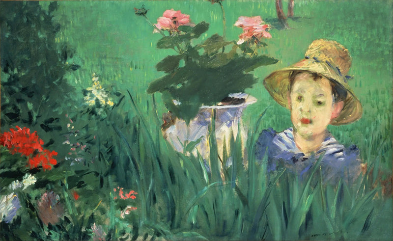 เด็กชายในดอกไม้ (Jacques Hoschedé) - Édouard Manet
