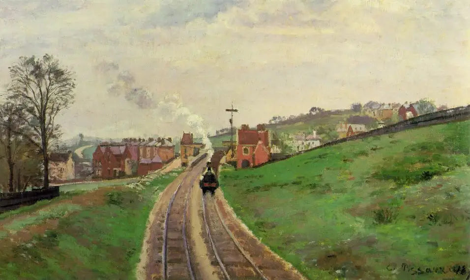 Gare de Lordship Lane, Dulwich - Camille Pissarro image 1 reproduction d’œuvre d’art à l’huile