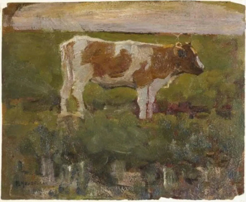 วัวสาวสีน้ำตาลและขาว - Piet Mondrian