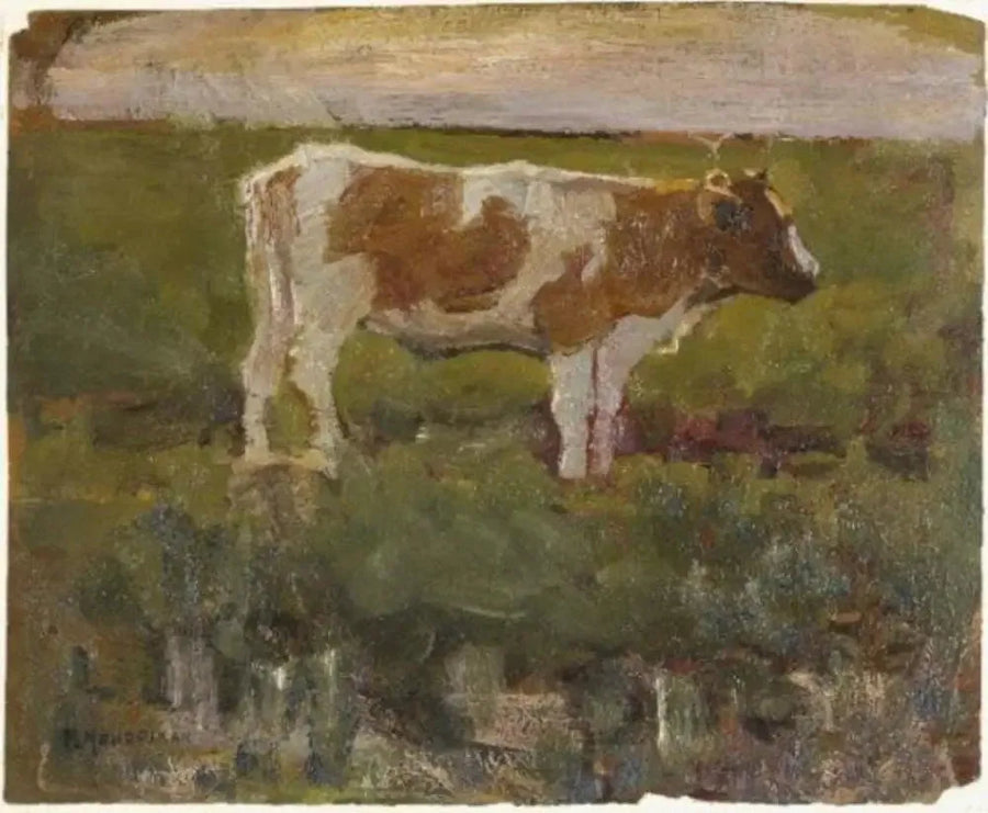 วัวสาวสีน้ำตาลและขาว - Piet Mondrian