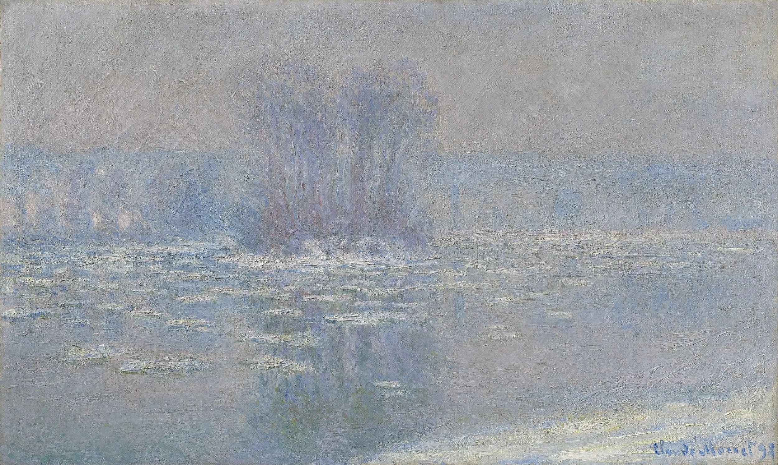 Glaçons à Bennecourt - Claude Monet image 1 copie de tableau peinte à la main