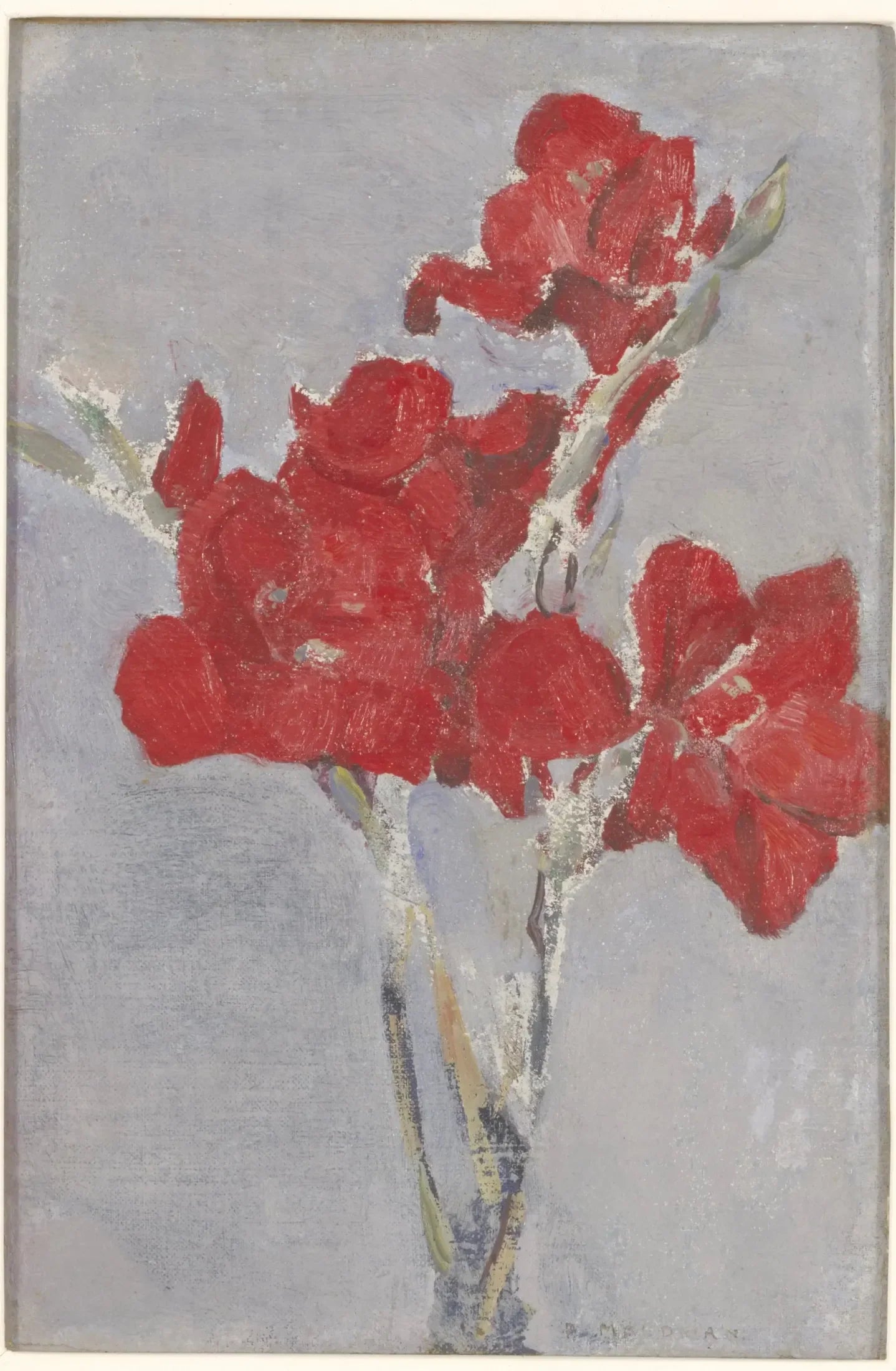 Glaïeuls rouges - Piet Mondrian image 1 copie peinte à la main à l’huile