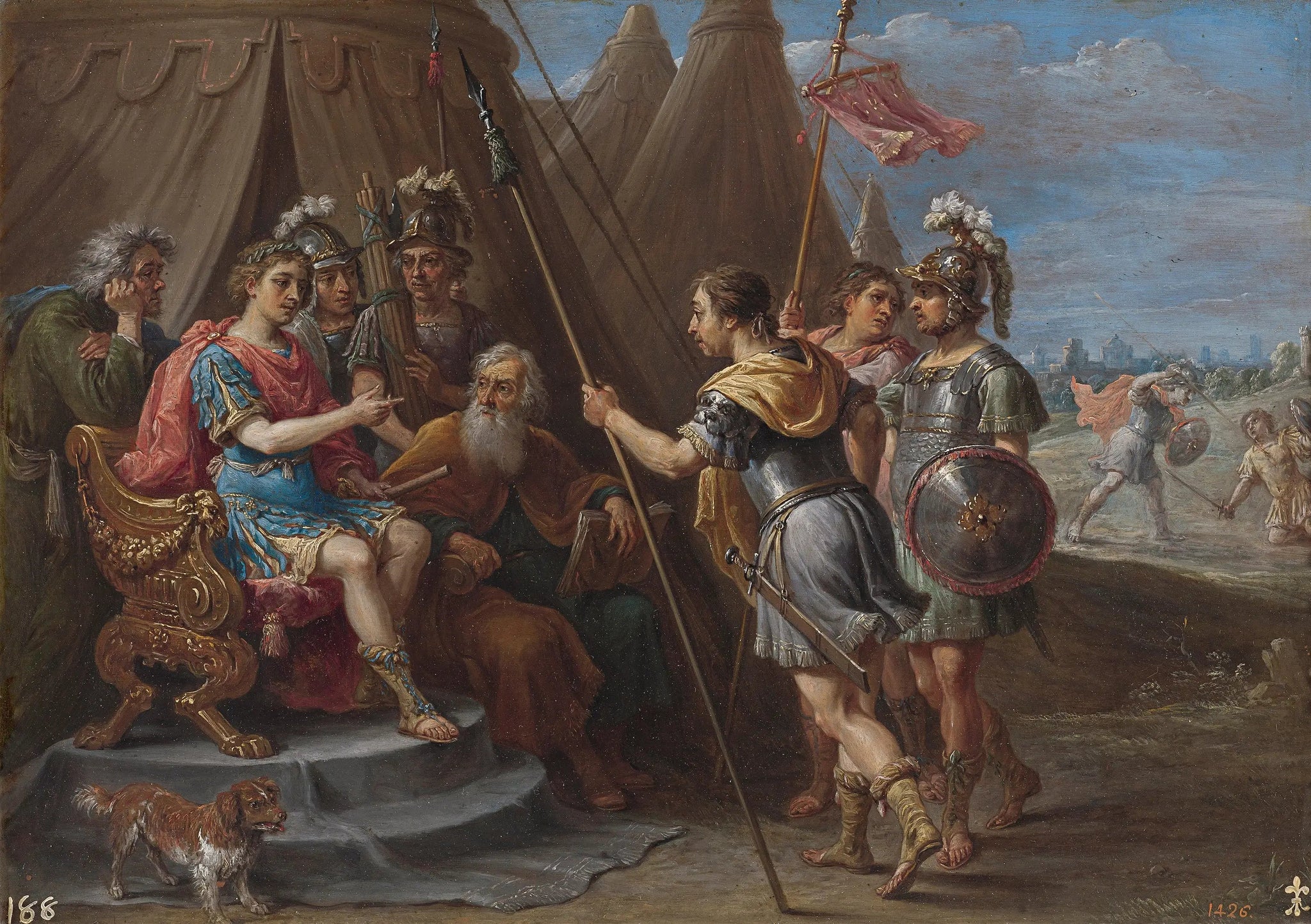 Godofredo y el Consejo escuchan la demanda de Armida - David Teniers le Jeune image 1 reproduction réalisée par Alpha Reproduction
