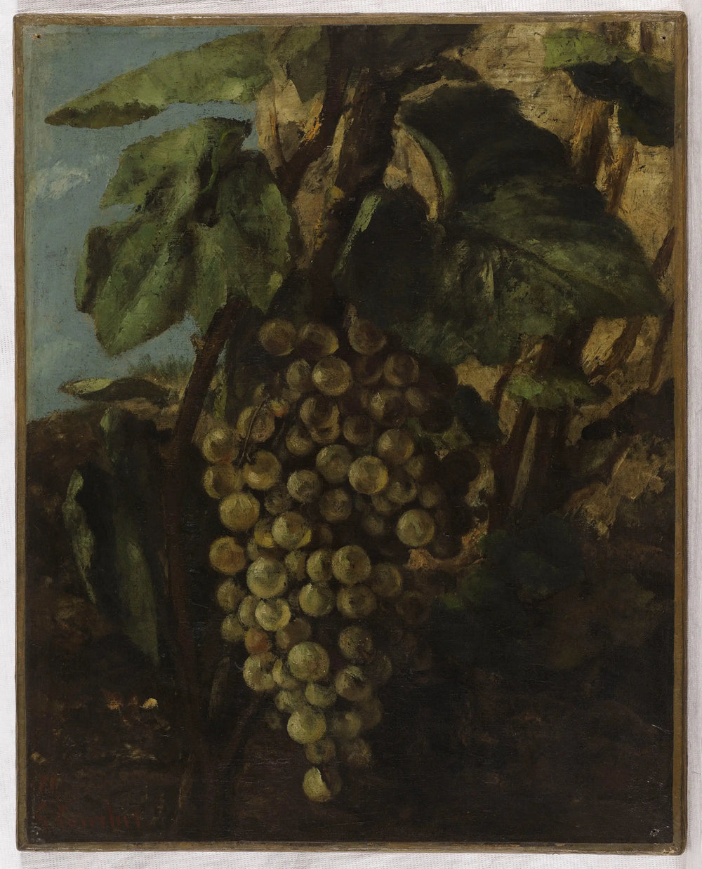 Grappe de raisins - Gustave Courbet image 1 reproduction de peinture à l’huile