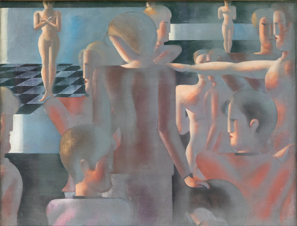 Groupe des Quatorze en architecture imaginaire - Oskar Schlemmer image 1 reproduction de peinture à l’huile